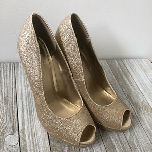 Glittery Gold Heels